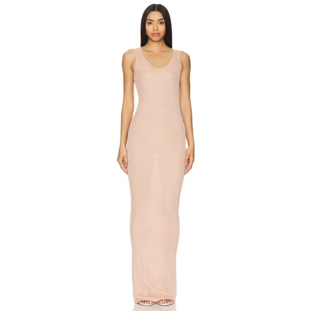 Le Superbe Airy Gown in Au Naturel Large New Womens Maxi Long Dress